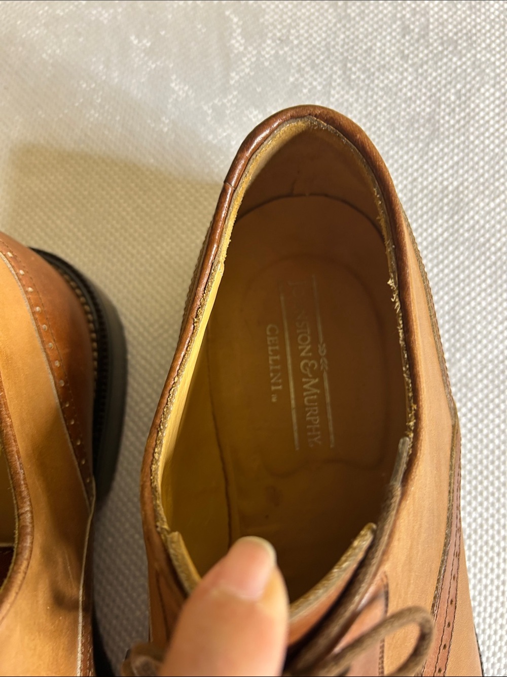 Johnston & Murphy Cellini Two Tone Oxford Shoe Size 10.5 M - Picture 11 of 12